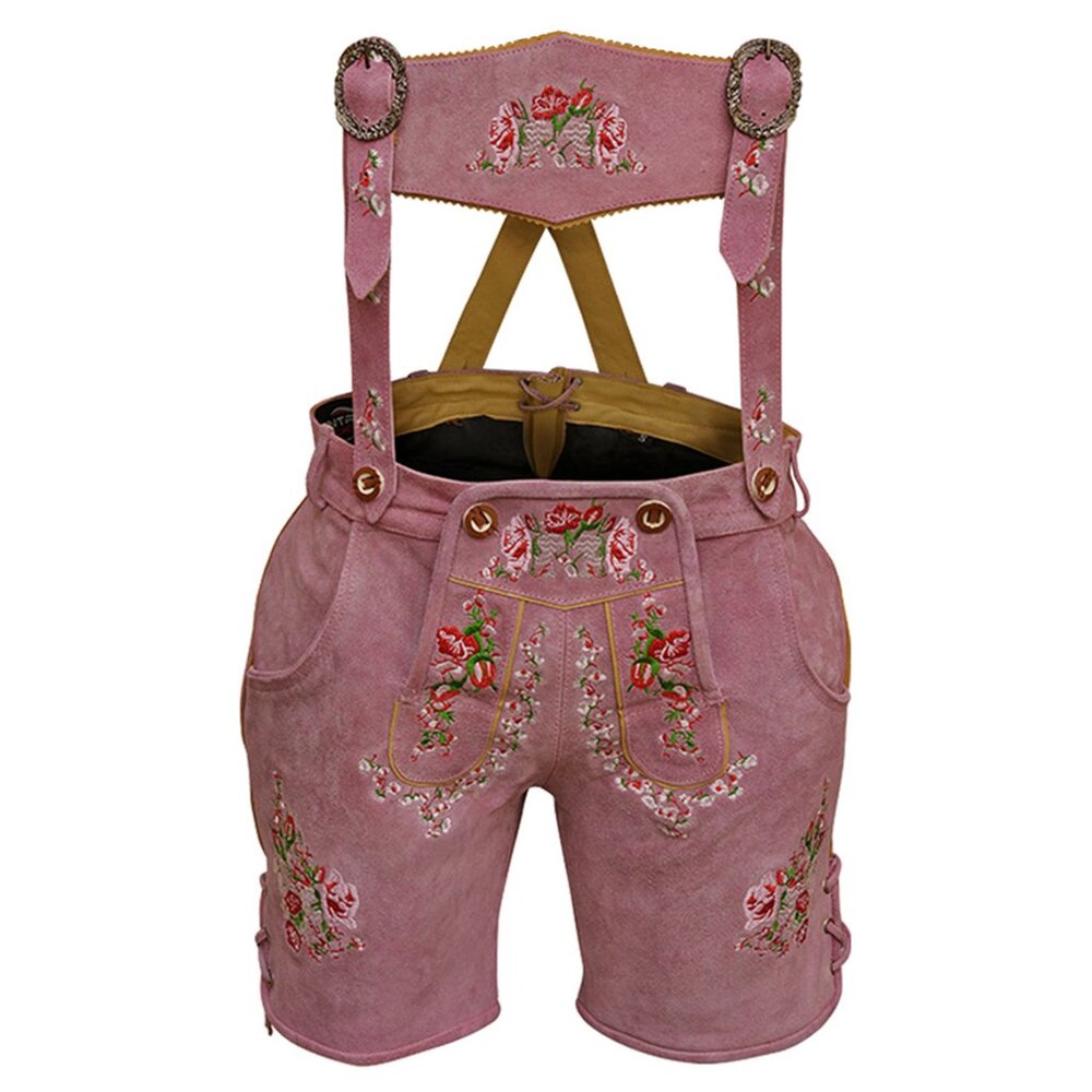 Authentic Lederhosen Women Suede German Bavarian Oktoberfest Women Lederhosen